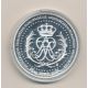 Médaille - Nicolas II - 15 Rouble 1897 - monarques européens - cuivre argenté et doré - 50mm