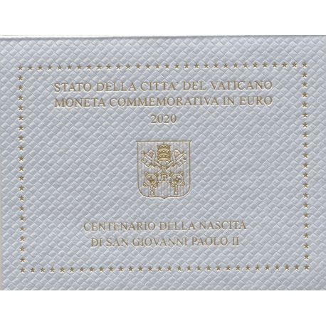 Vatican - 2 Euro 2020 - centenaire de la naissance de Jean Paul II