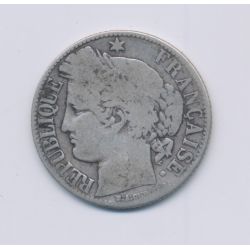 Cérès - 1 Franc - 1872 A Paris - grand A - B/TB