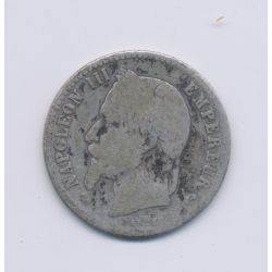 50 centimes Napoléon III - 1866 K Bordeaux - Tête laurée - B/TB