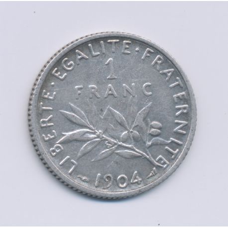 1 Franc Semeuse - 1904 - argent - TTB+