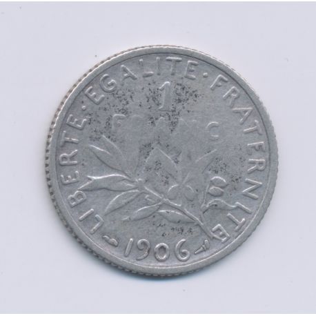1 Franc Semeuse - 1906 - argent - TB
