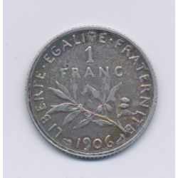1 Franc Semeuse - 1906 - argent - TB+