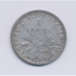 1 Franc Semeuse - 1907 - argent - TB+