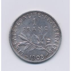 1 Franc Semeuse - 1908 - argent - SUP+