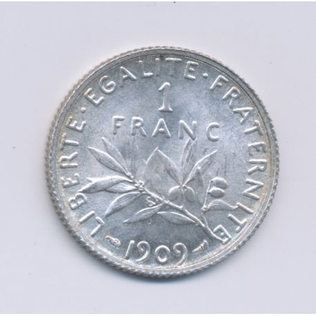 1 Franc Semeuse - 1909 - argent - SUP+