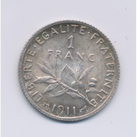 1 Franc Semeuse - 1911 - argent - SUP+