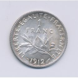 1 Franc Semeuse - 1912 - argent - SUP+
