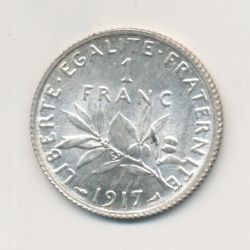 1 Franc Semeuse - 1917 - argent
