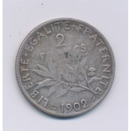 2 Francs Semeuse - 1902 - argent - TB