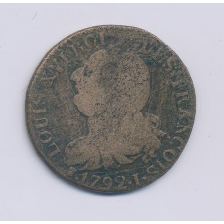 Louis XVI - 6 Deniers type français - 1792 I Limoges - B/TB