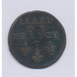 Louis XIV - Liard de France - 1693 L couronné Lille - cuivre - B/TB