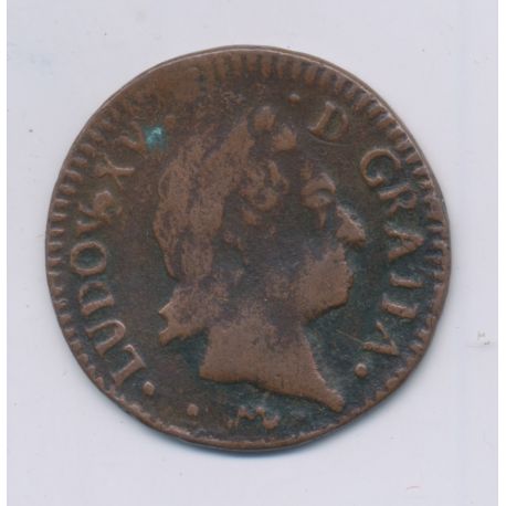 Louis XV - 1/2 Sol à la vieille tête - 1771 N Montpellier - cuivre - TB+