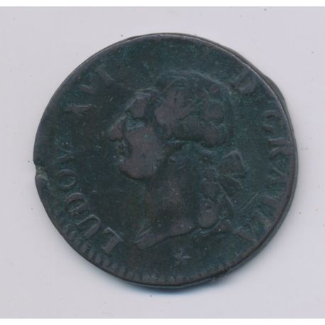 Louis XVI - Sol - 1791 W Lille - TB