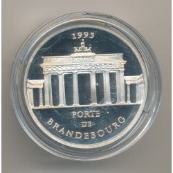 100Francs/15 Ecus - Portes de Brandebourg - 1993 - argent belle épreuve