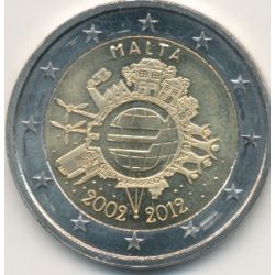 2€ Malte 2012 - 10 ans de l'euro