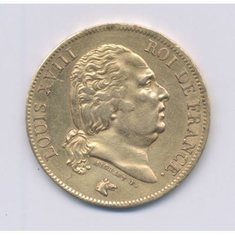 Louis XVIII - 40 Francs Or - 1818 A Paris - TTB