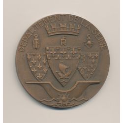 Médaille - Sceaux Paris st dénis - département de la seine - bronze - 59mm
