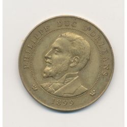 Médaille - Philippe Duc d'Orléans - 1899 - Module 10 centimes - laiton - TTB+