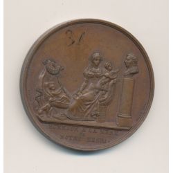 Médaille - Comte de Chambord - il nous rendra la poule au pot - duchesse de Berry - bronze - 37mm