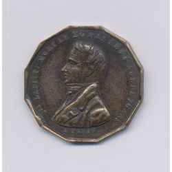 Médaille - Mort de Jacques Laffite - 1844 - laiton - 25mm - TTB