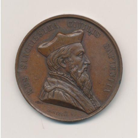 Jeton - Académie législation - Toulouse 1851 - bronze - TTB - 35mm
