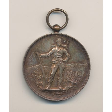 Médaille - Thème sur le Tir - Chatellerault - bronze argenté - 41mm - SUP