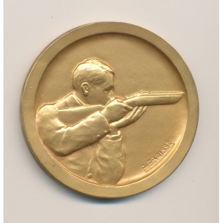 Médaille - Sous secrétariat d'état de l'éducation physique - Tir - bronze doré - 50mm - SUP