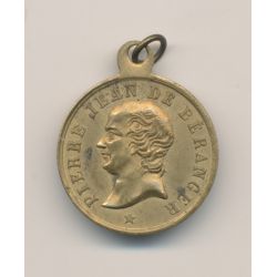Médaille - Pierre Jean de Béranger - 1780/1857 - laiton - 23mm - TTB+