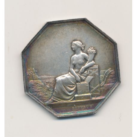 Jeton - Assurance mutuelle contre la grèle - 1829 - Seine et marne - argent - TTB+