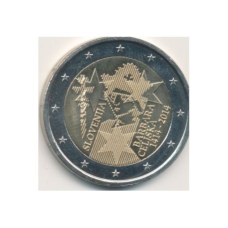2€ Slovénie 2014 - 600e anniversaire couronnement Barbara de Celje