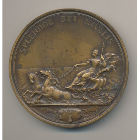 Médaille - Capitaine Jean Fougère - Splendor rei navalis - F.Mauger - bronze - 73mm - TTB