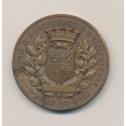 Médaille - Société d'horticulture et viticulture - Eure et loire - bronze - 41mm - Pingret