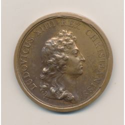 Médaille - Louis XIV - Fondation de la ville et du port de Rochefort - Refrappe postérieure - bronze - 41mm - SUP