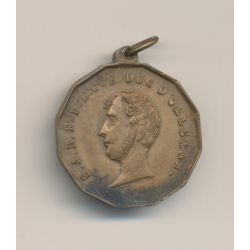 Médaille - Duc d'Orléans - Aux regrets de la France - laiton - 25mm - TTB