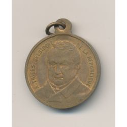 Médaille - A.Thiers - Président de la république - laiton - 23mm - SUP