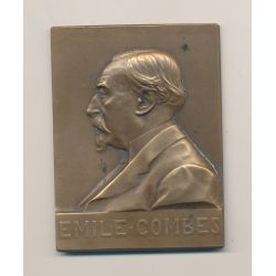 Plaquette - Emile Combes - 1903 - par Prudhomme - bronze - TTB+