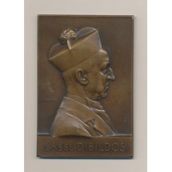 Plaquette - L'Abbé Dibildos - Fondateur École Gerson - 1884-1908 - bronze - F.Vernon - TTB+