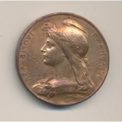 Médaille - République Française - Marianne - par Oscar Roty - bronze - TB+ - 42mm