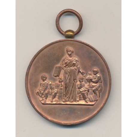 Médaille - Ville de montreuil - Société d'instruction civique - cuivre - 51mm - TTB