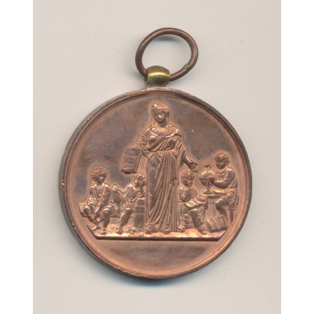 Médaille - Société Républicaine d'instruction - Montreuil sur mer - cuivre - 41mm - TTB
