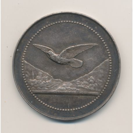 Médaille - La Mésange - 1903 - argent 30g - 40mm - Bescher et Janvier - TTB+