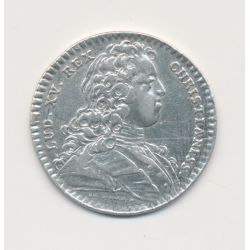 Jeton - Louis XV - Chambre aux deniers - 1728 - argent - 29mm - TB 
