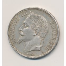 5 Francs Napoléon III - 1870 A Paris - Tête laurée - TTB+