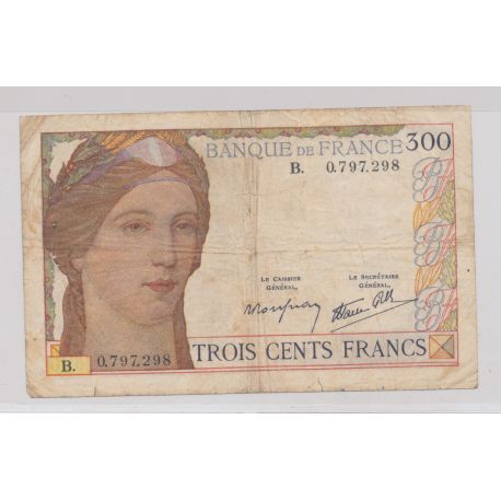 300 Francs cérès - 1938 - Alphabet B - TB - N°0.797.298