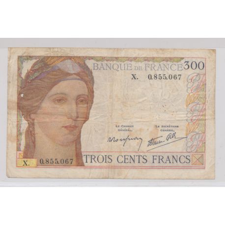 300 Francs cérès - 1939 - Alphabet X - TB - N°0.855.067