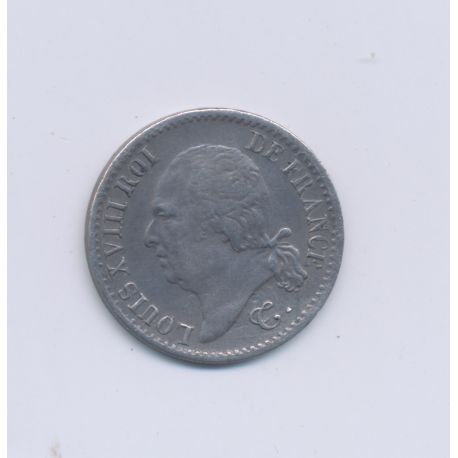 1/4 Franc - 1824 B Rouen - Louis XVIII - TTB/TTB+