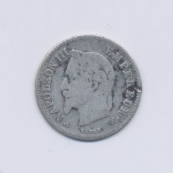 20 centimes Napoléon III - 1864 A Paris - Tête laurée - TB
