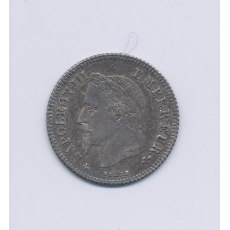 20 centimes Napoléon III - 1866 A Paris - Tête laurée - SUP