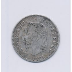 20 centimes Napoléon III - 1868 BB Strasbourg - Tête laurée - TB